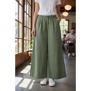 Madewell Green Wide Leg Pants